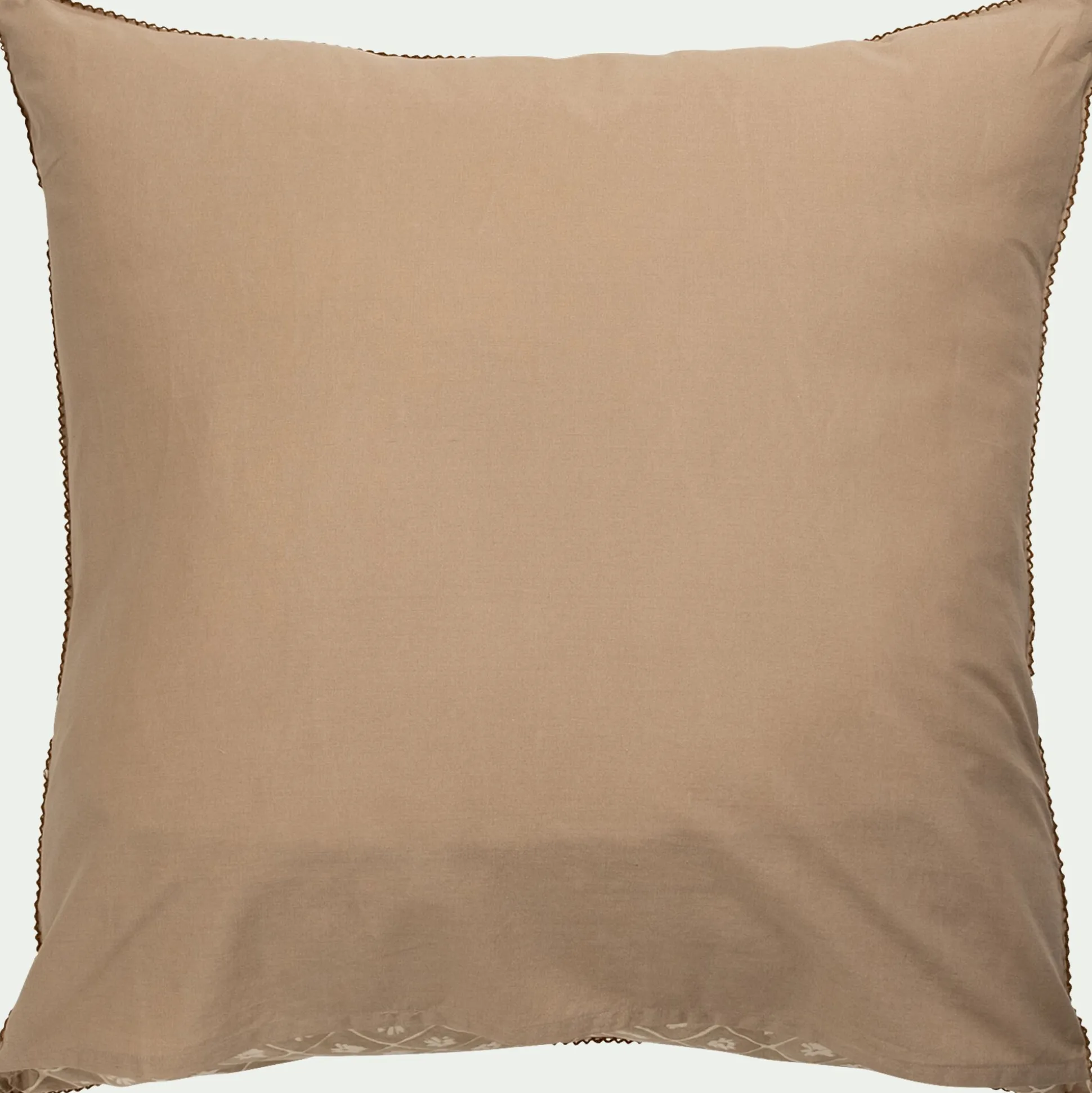 Housse de couette 260x240cm et 2 taies d'oreiller 63x63cm en coton lavé - beige