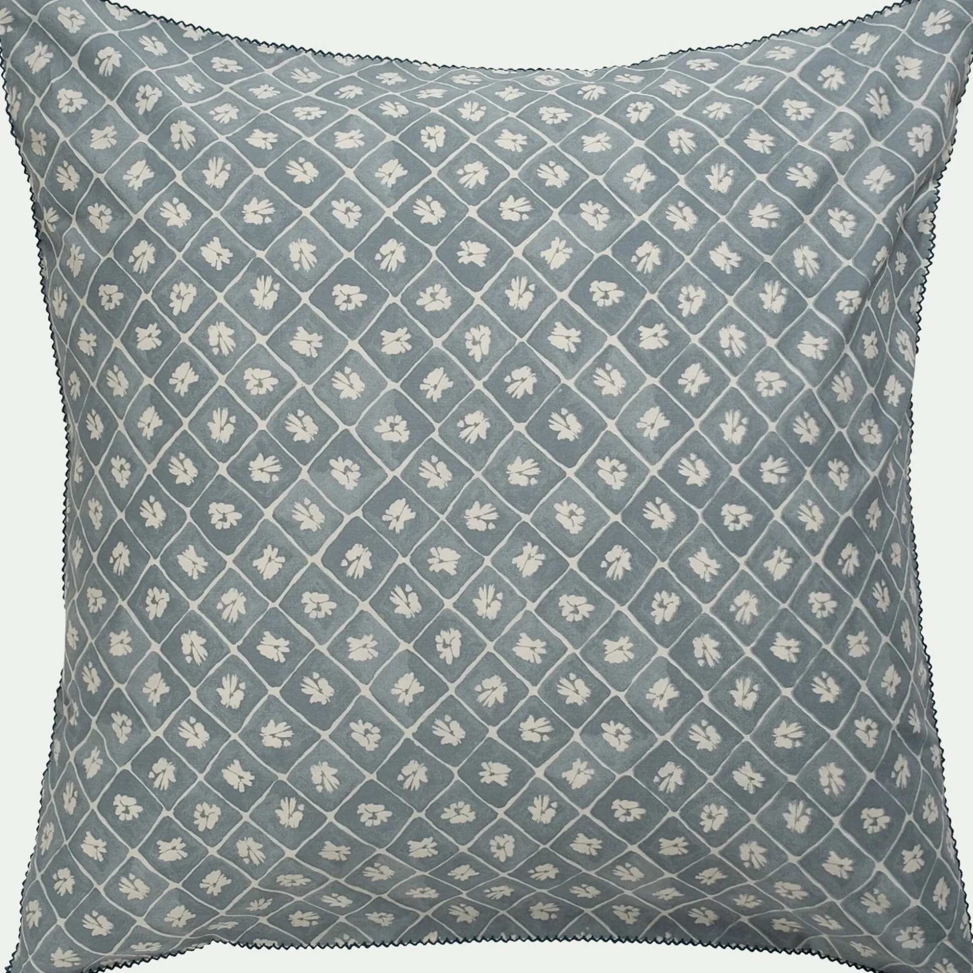 Housse de couette 240x220cm et 2 taies d'oreiller 63x63cm en coton lavé - bleu