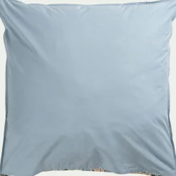 Housse de couette 240x220cm et 2 taies d'oreiller 63x63cm en percale de coton motif floral - bleu