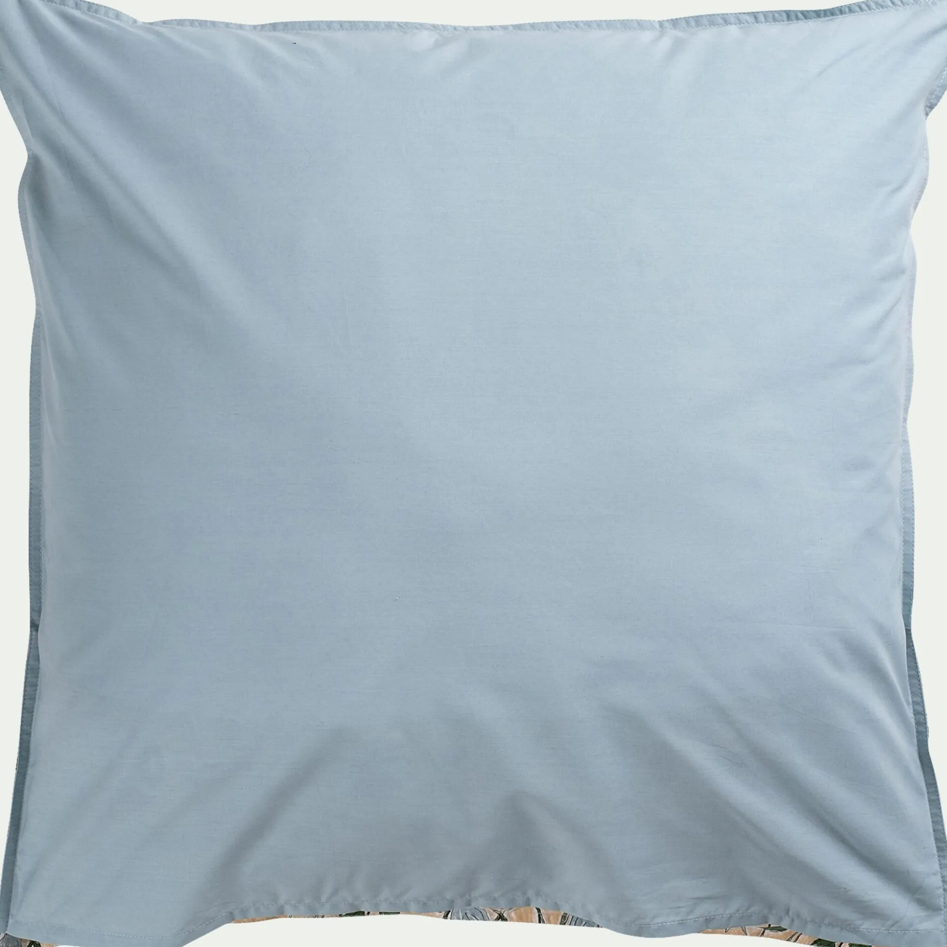 Housse de couette 240x220cm et 2 taies d'oreiller 63x63cm en percale de coton motif floral - bleu