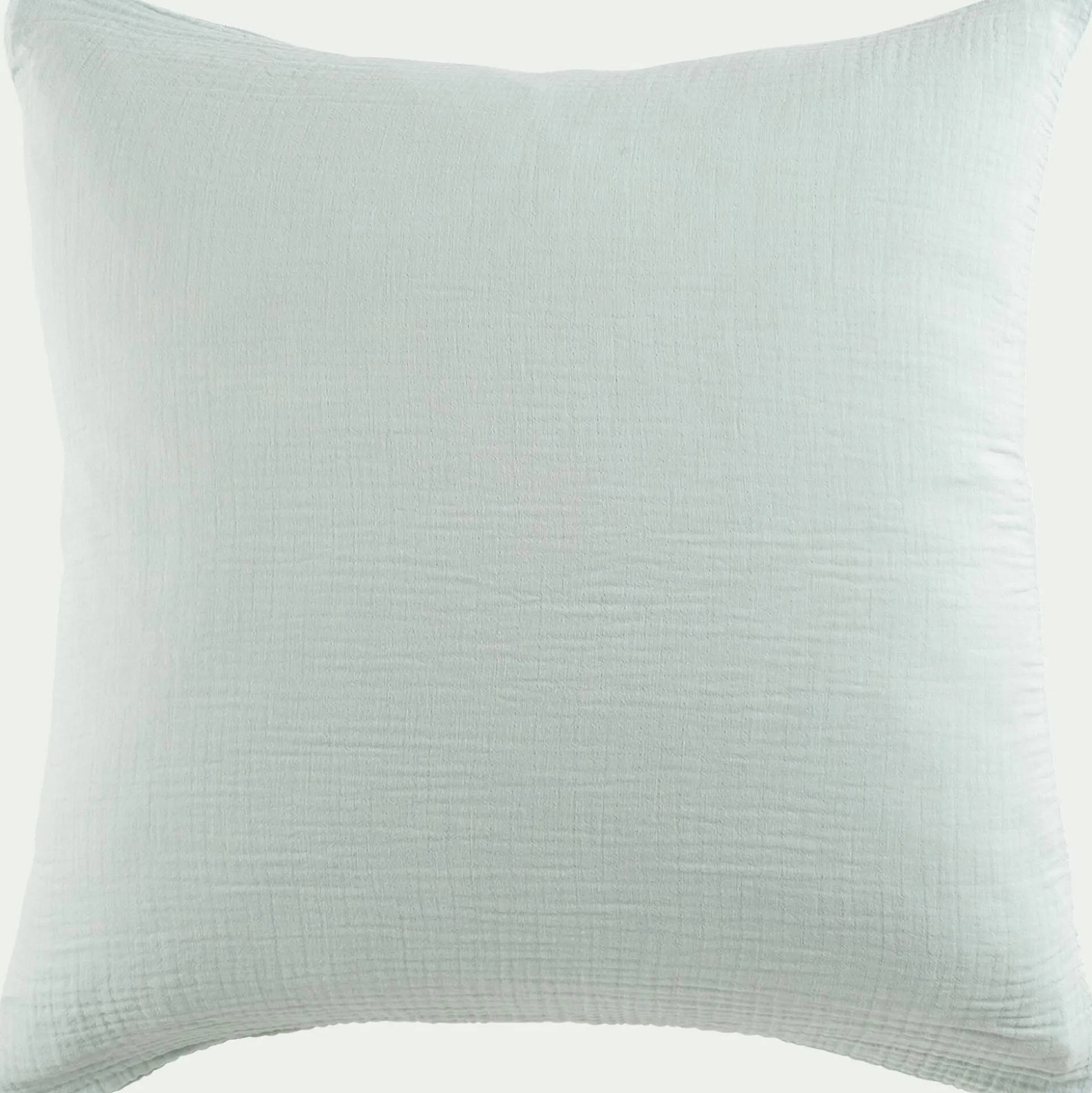 Housse de couette 240x220cm et 2 taies d'oreiller 63x63cm en double gaze de coton - bleu littoral