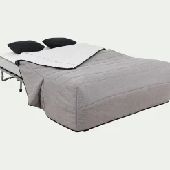 Housse pour canapé BZ et 2 housses de coussin 160x200cm - gris borie