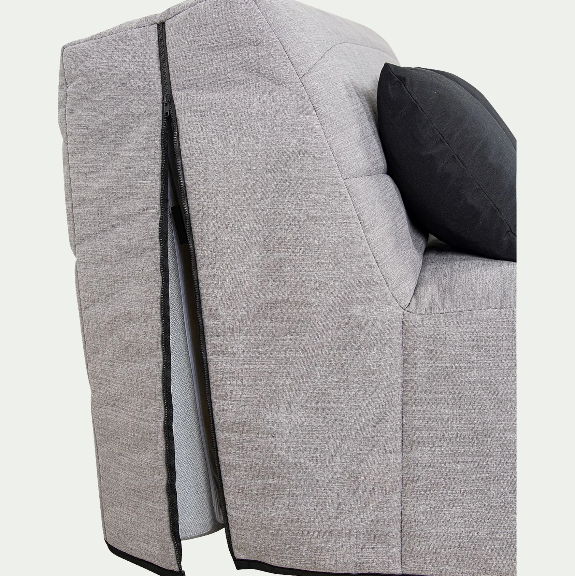 Housse pour canapé BZ et 2 housses de coussin 160x200cm - gris borie