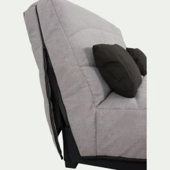 Housse pour canapé clic-clac et 2 housses de coussin 130x190cm - gris borie