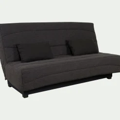 Housse pour clic-clac 130x190cm et 2 housses de coussin - gris anthracite