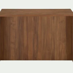 Ilot central de cuisine avec rangement en acacia L140cm - bois foncé