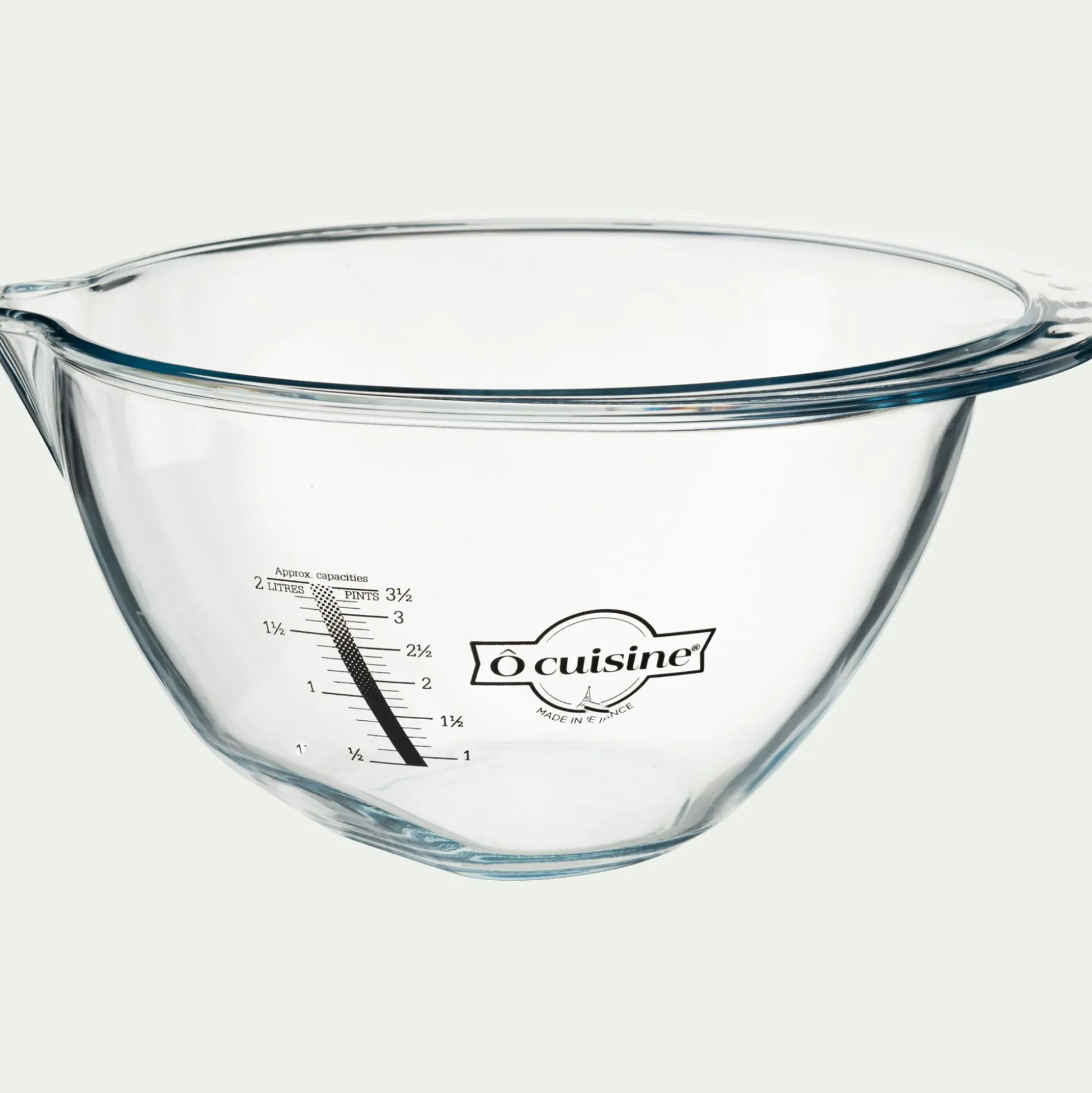 Jatte graduée en verre borosilicate - transparent 4,2L