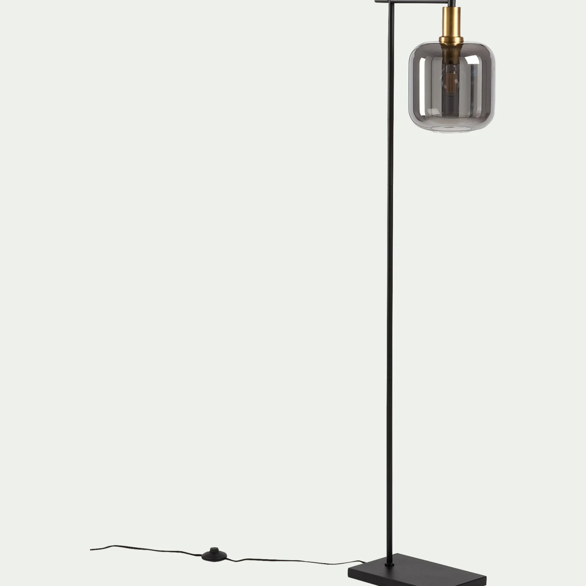 Lampadaire en acier - noir