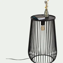 Lampe de sol en métal - noir H61,3xD40cm