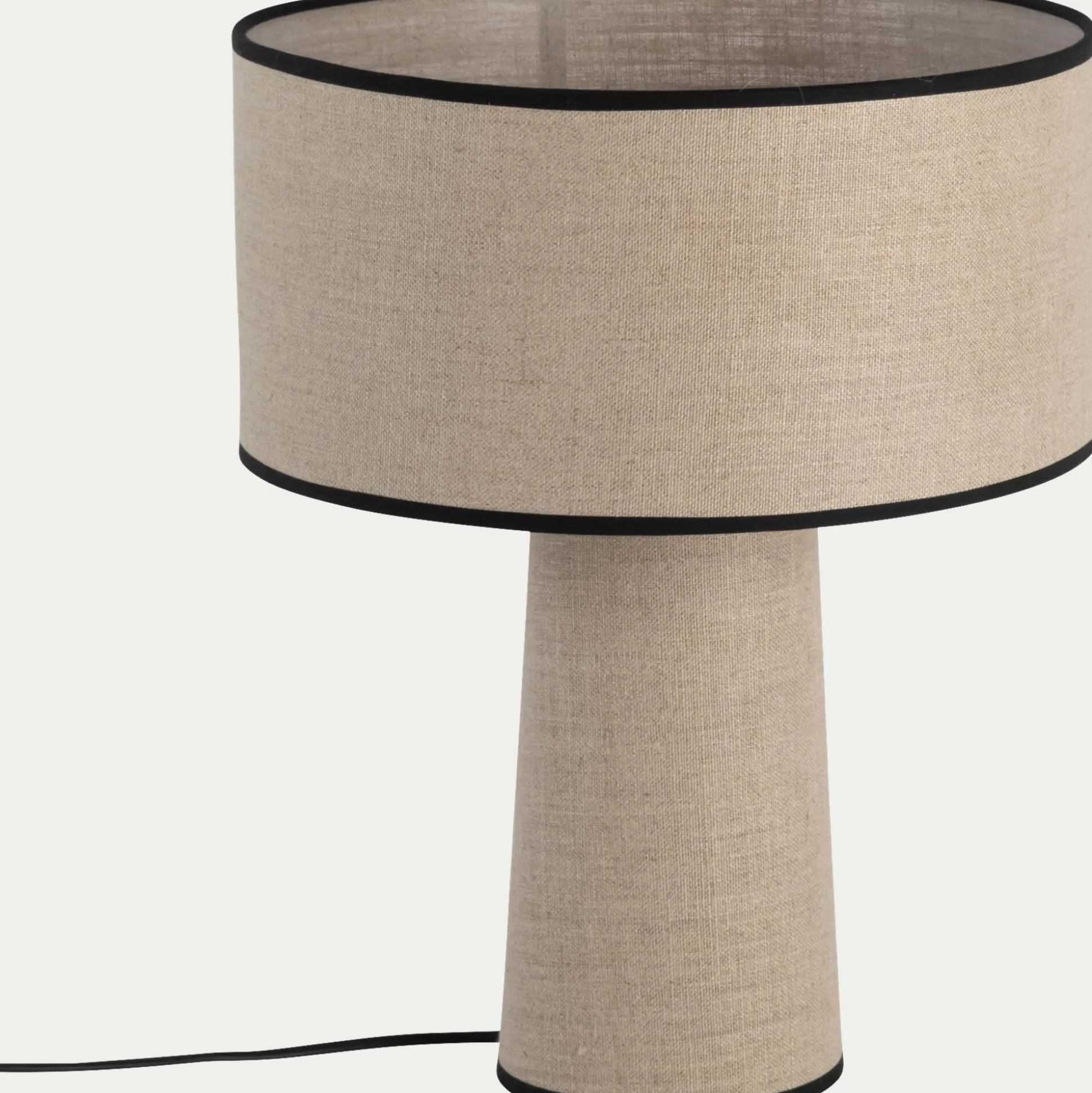 Lampe en lin calandré - naturel H40cm
