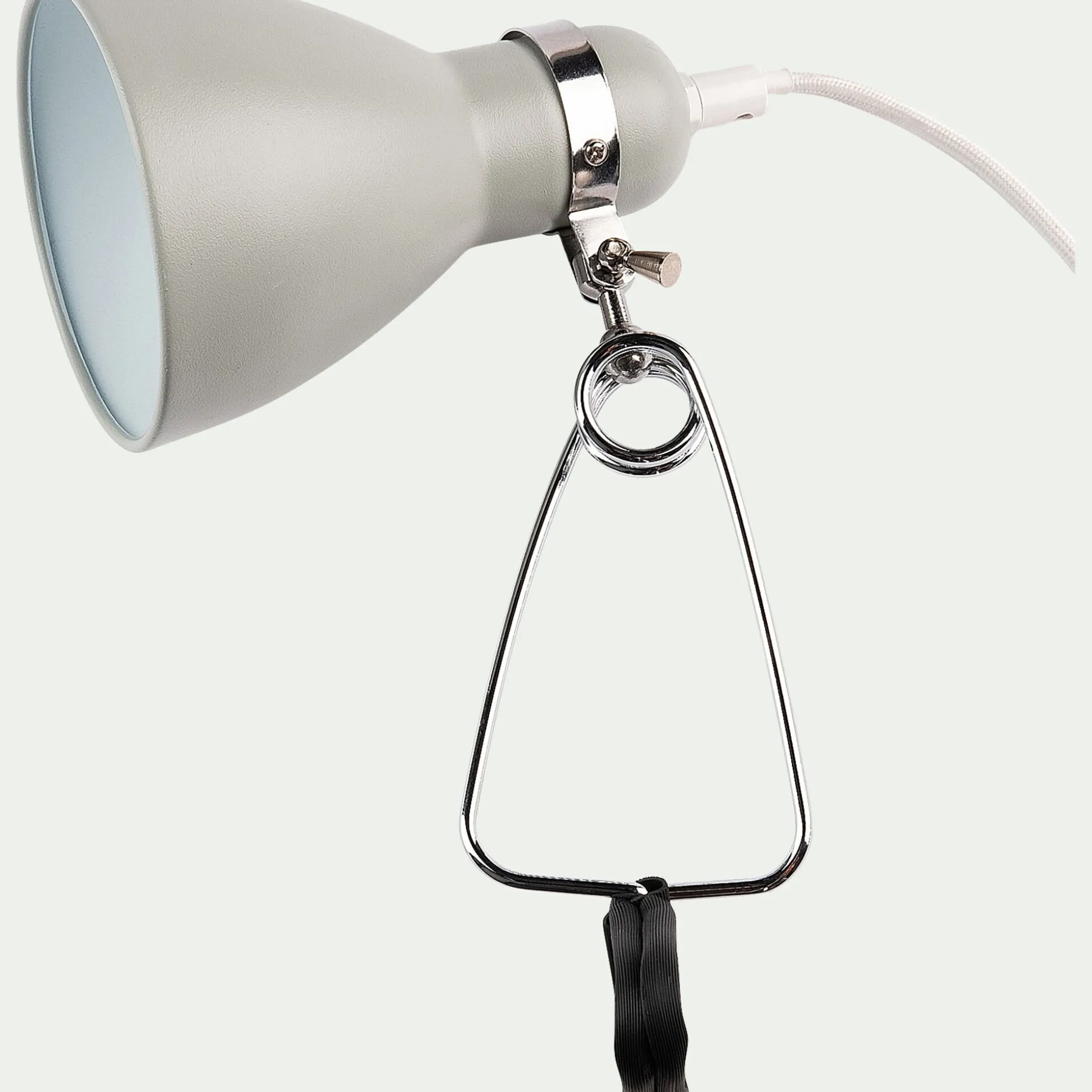 Lampe à pince - vert olivier h29,5cm