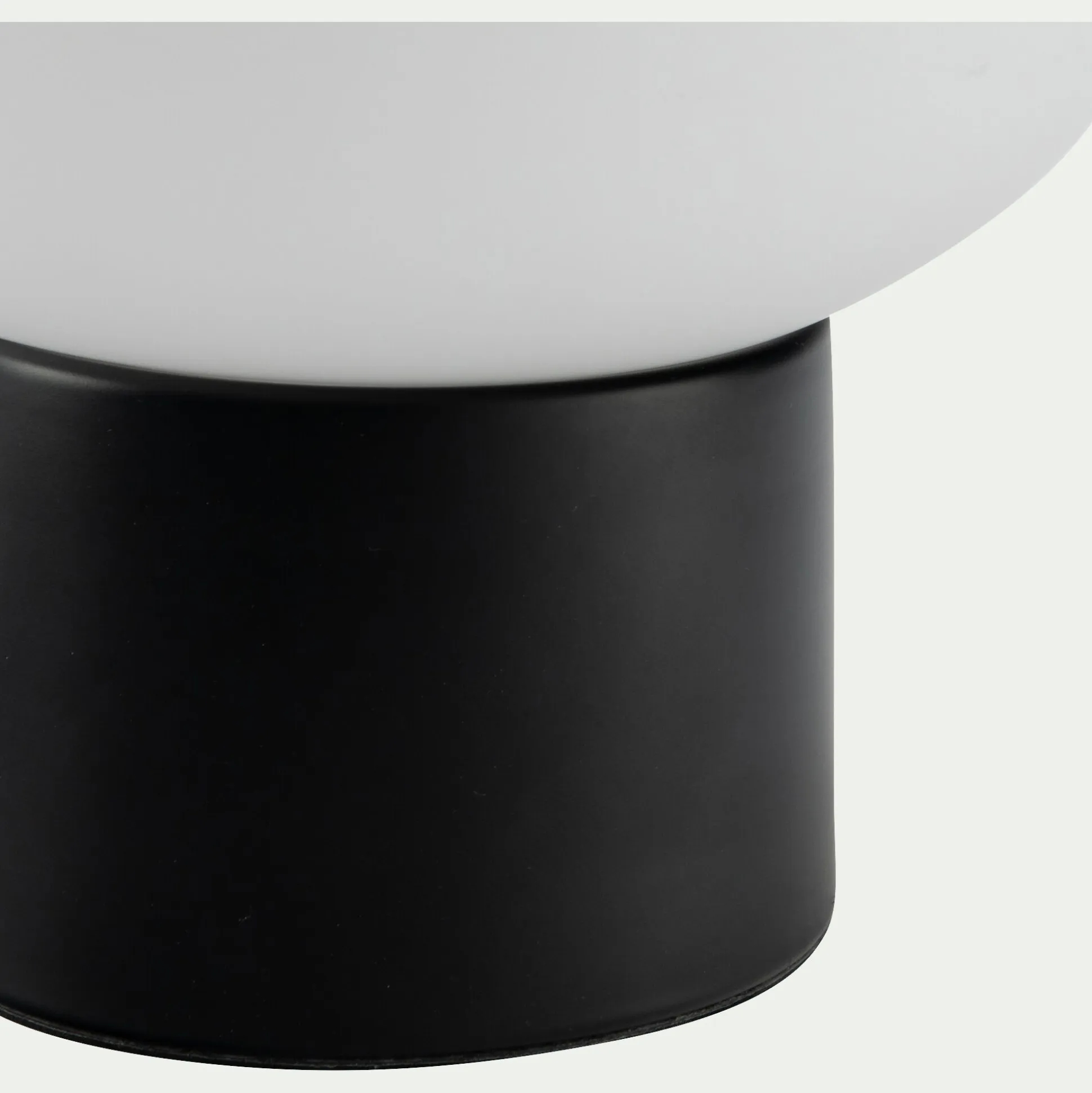Lampe à poser électrifiée en verre et en fer - noir