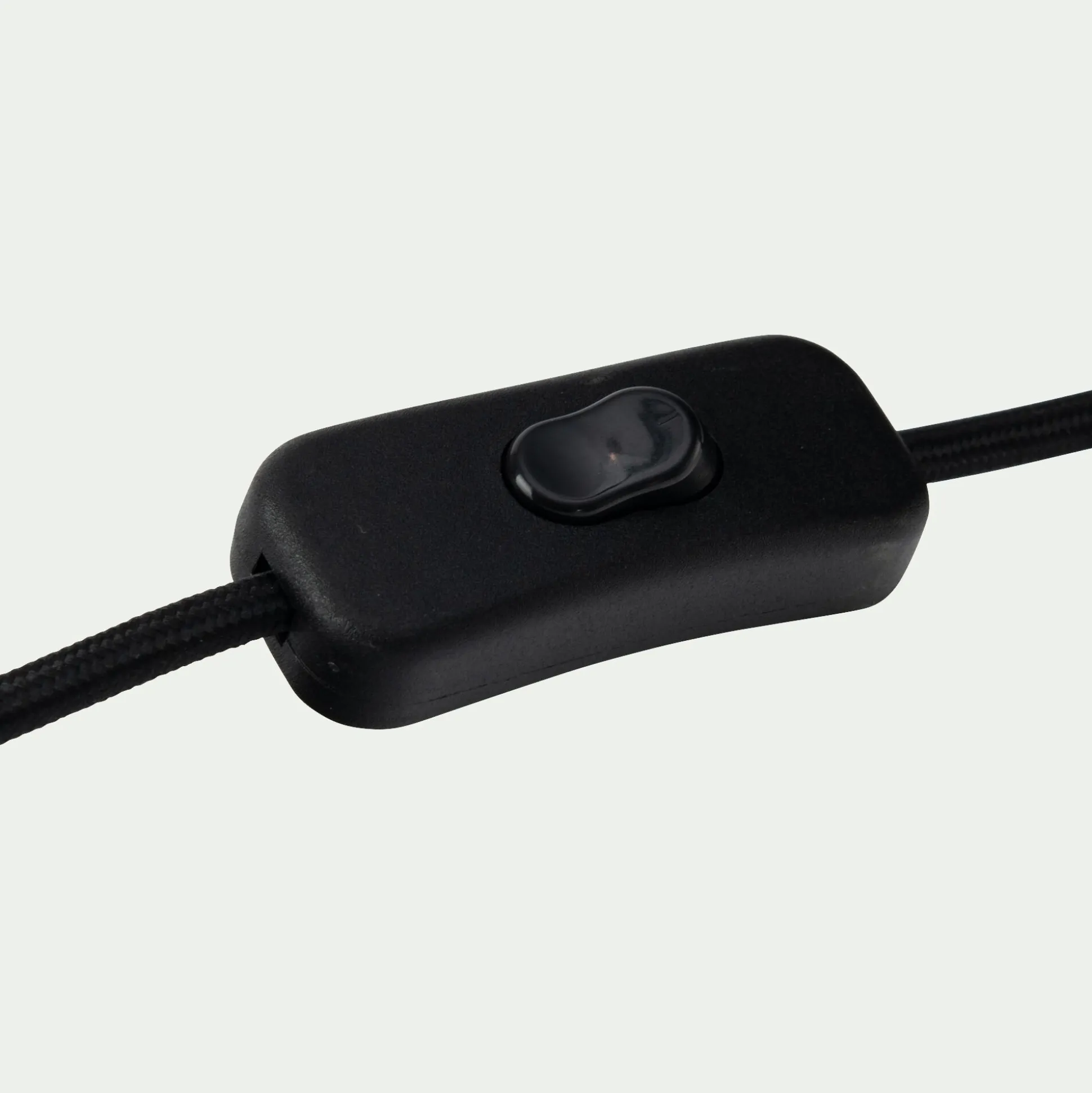 Lampe à poser électrifiée en verre et en fer - noir