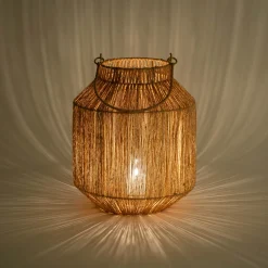 Lanterne en jute H30cm - naturel