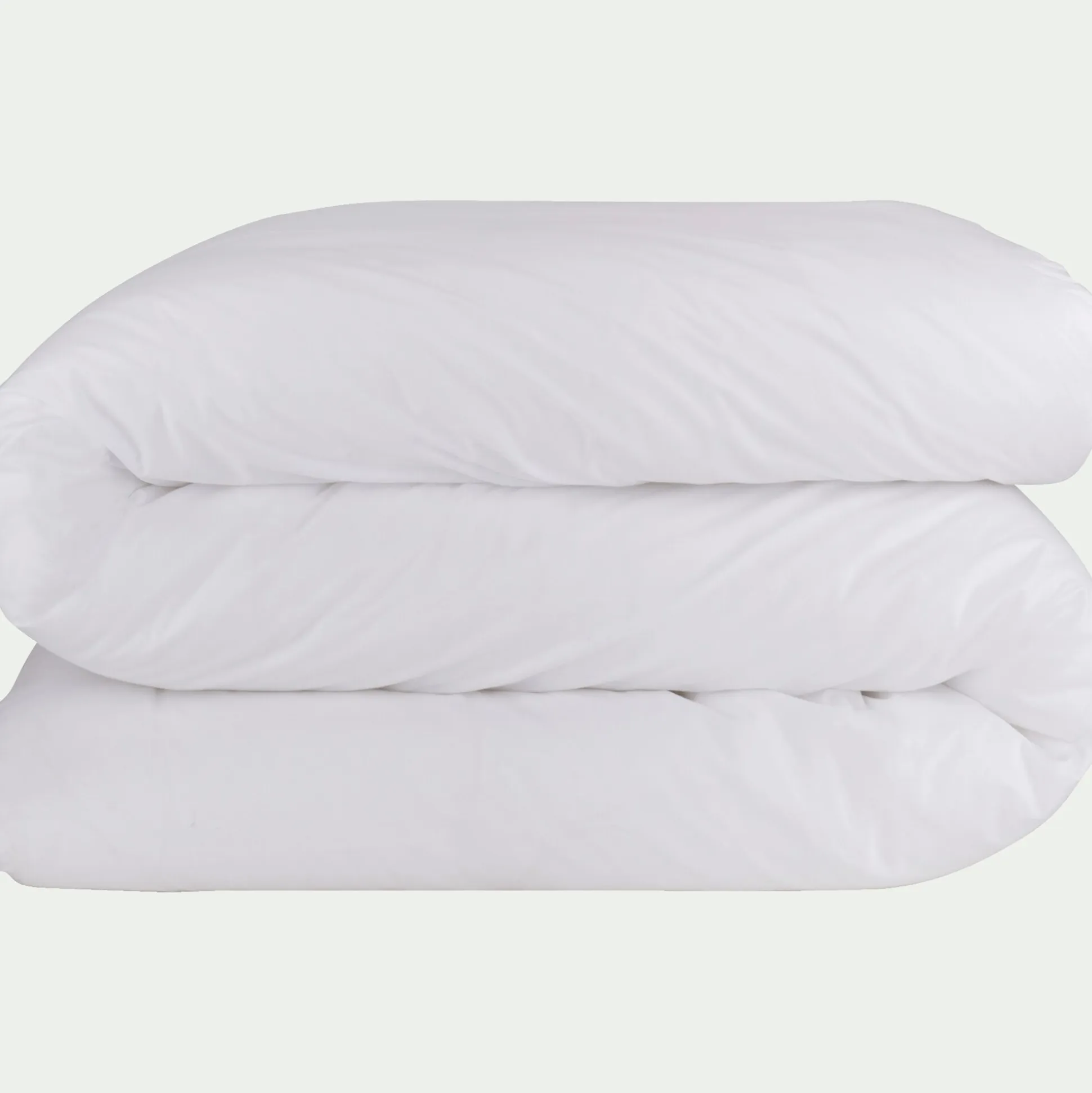 Linge de lit uni en coton - blanc