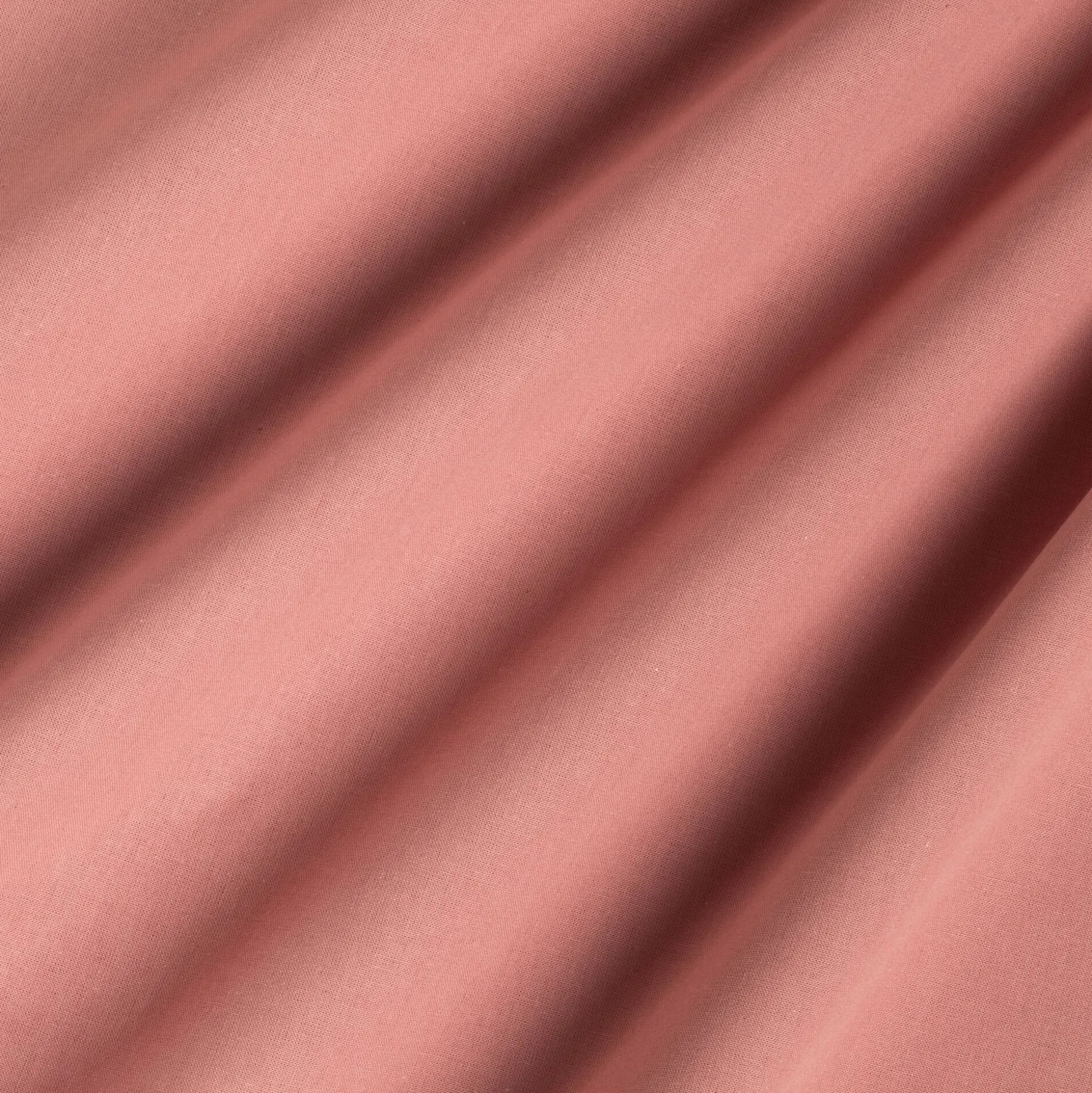 Linge de lit uni en coton - rouge ricin