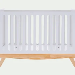 Lit bébé en bois - blanc