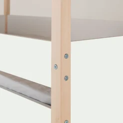 Lit cabane 1 place en bois 90x200 cm - blanc