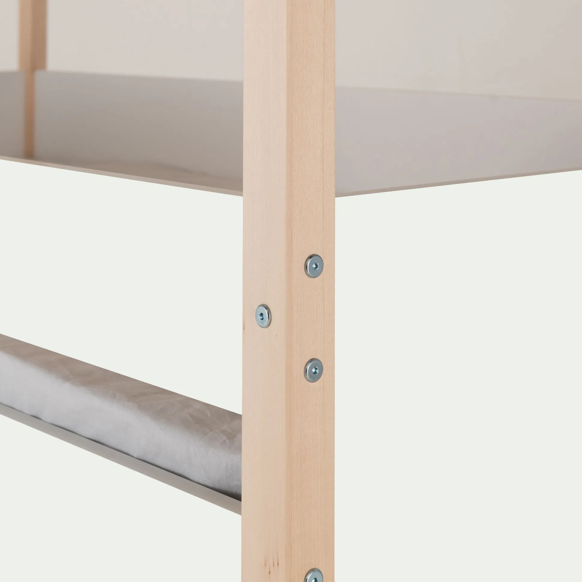 Lit cabane 1 place en bois 90x200 cm - blanc