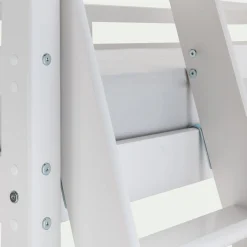Lit enfant haut 1 place en pin 90x200cm - blanc