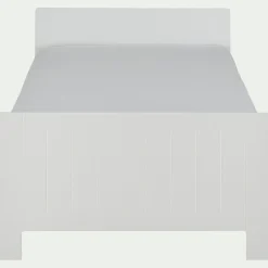 Lit 1 place enfant en bois 90x200cm - blanc