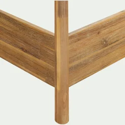 Lit 2 places à baldaquin en acacia massif 160x200cm - bois clair