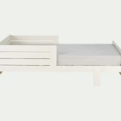 Lit évolutif 1 place blanc en pin massif 3 positions pour enfant avec matelas évolutif
