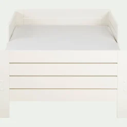 Lit évolutif 1 place blanc en pin massif 3 positions pour enfant avec matelas évolutif