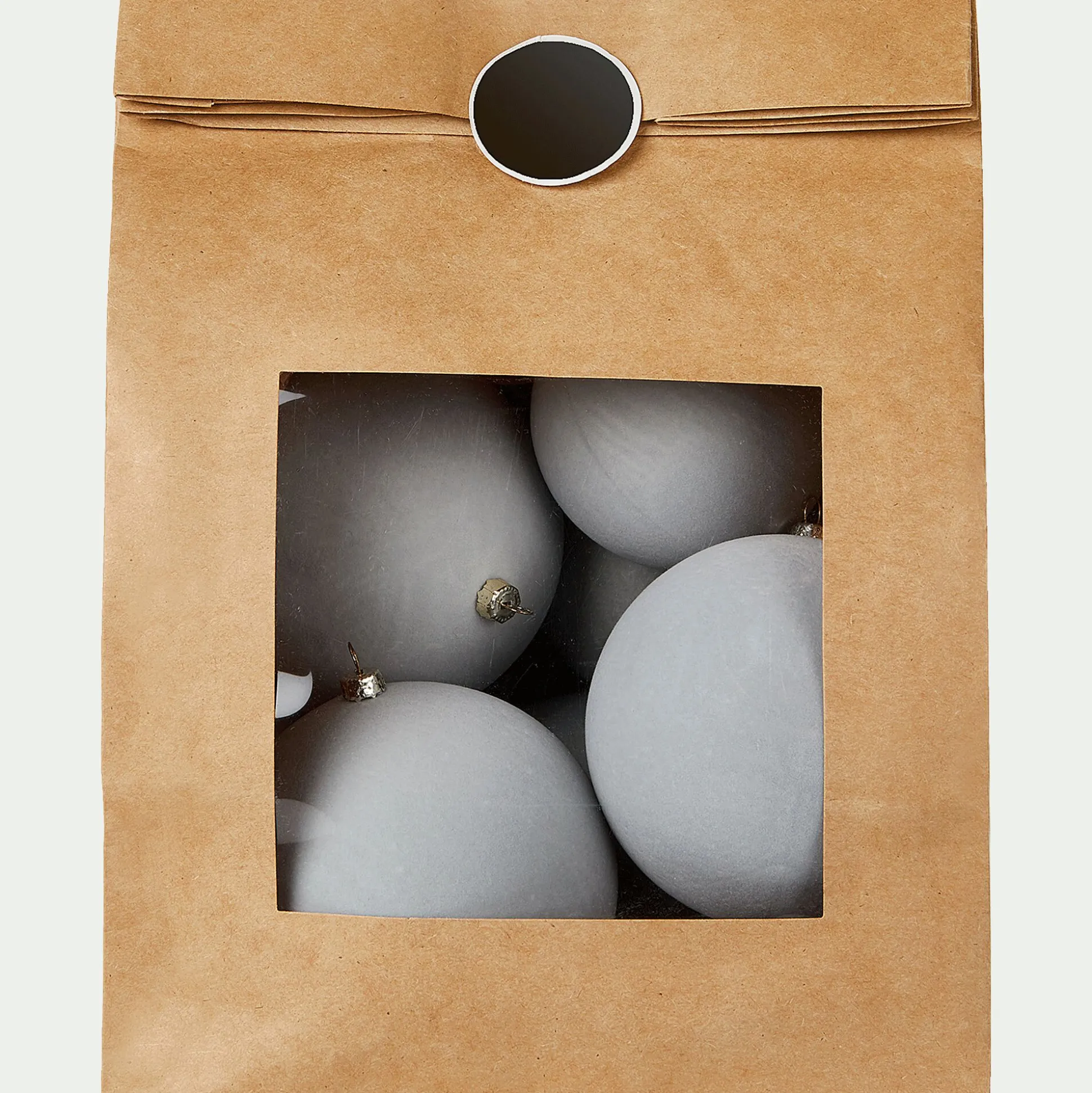 Lot de 9 boules de Noël en plastique - bleu