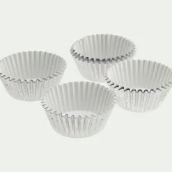 Lot de 50 caissettes à cupcakes D5cm - argenté