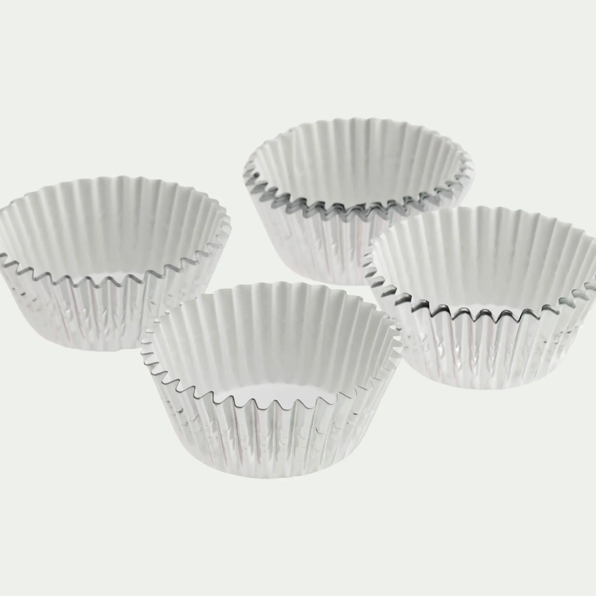 Lot de 50 caissettes à cupcakes D5cm - argenté