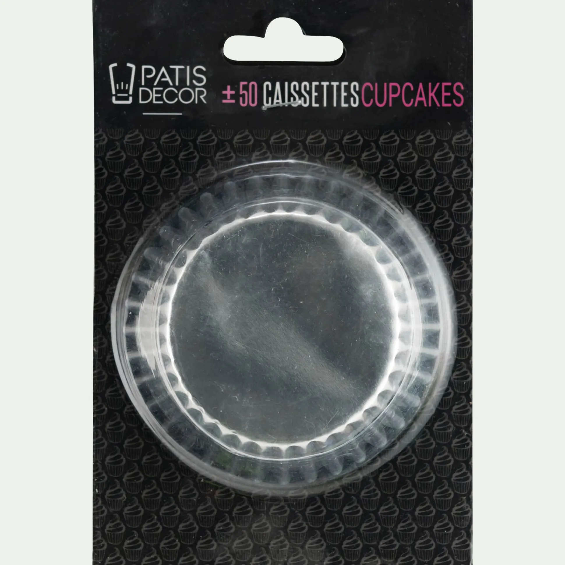Lot de 50 caissettes à cupcakes D5cm - argenté