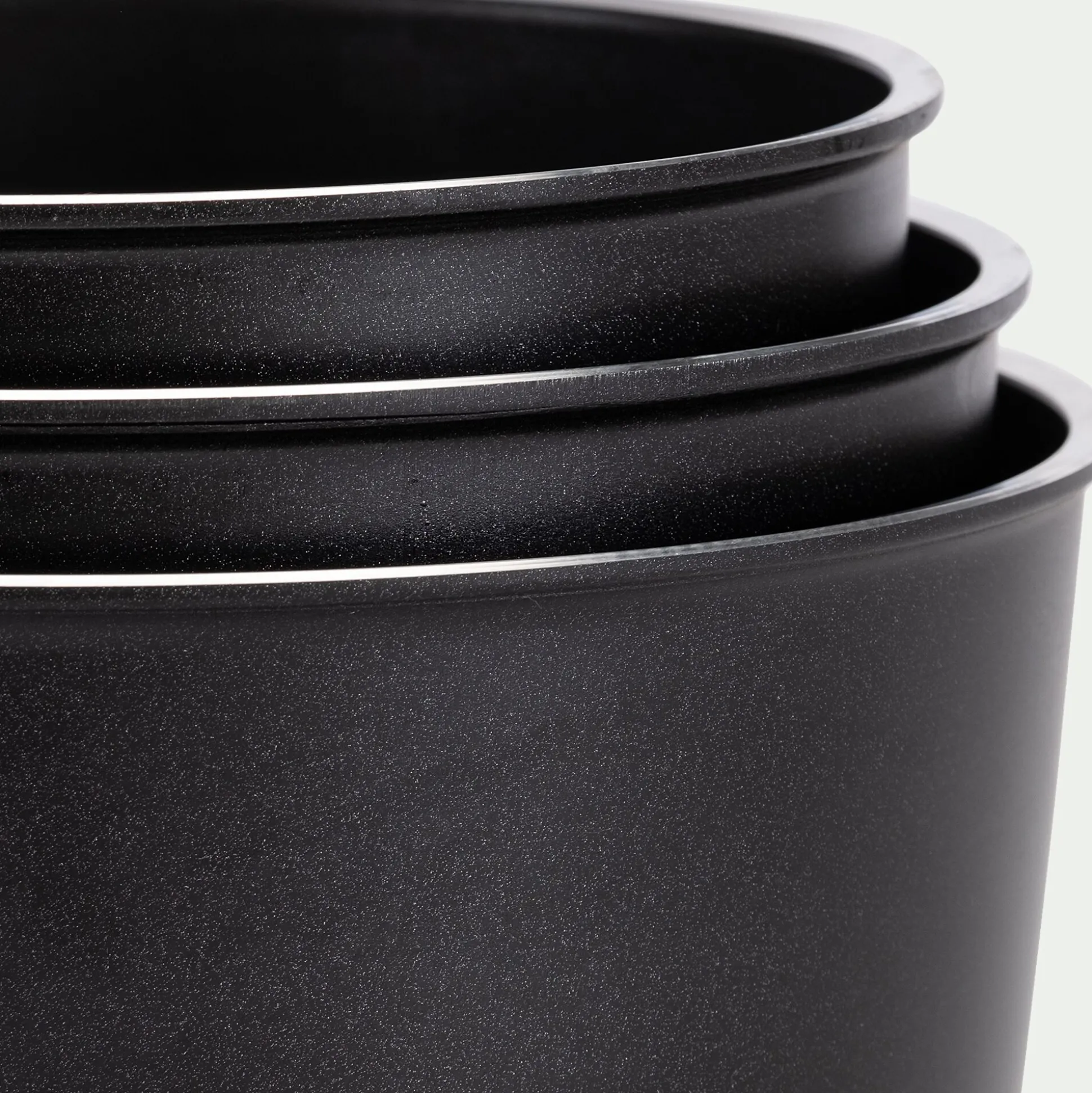 Lot de 3 casseroles en aluminium avec manche amovible (tous feux dont induction)
