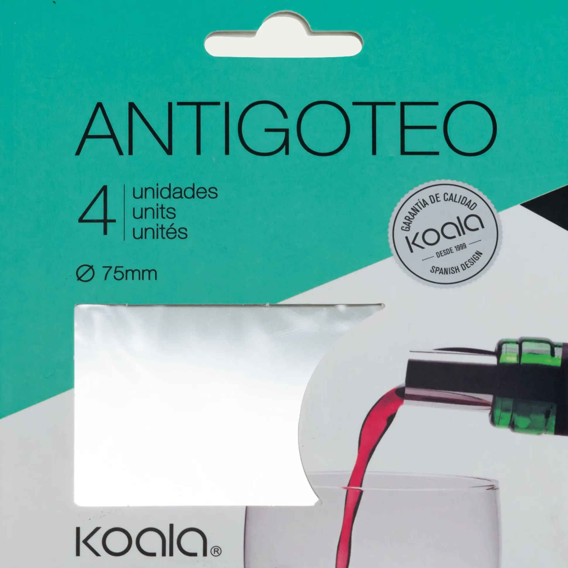 Lot de 4 feuilles anti-gouttes D75mm - blanc