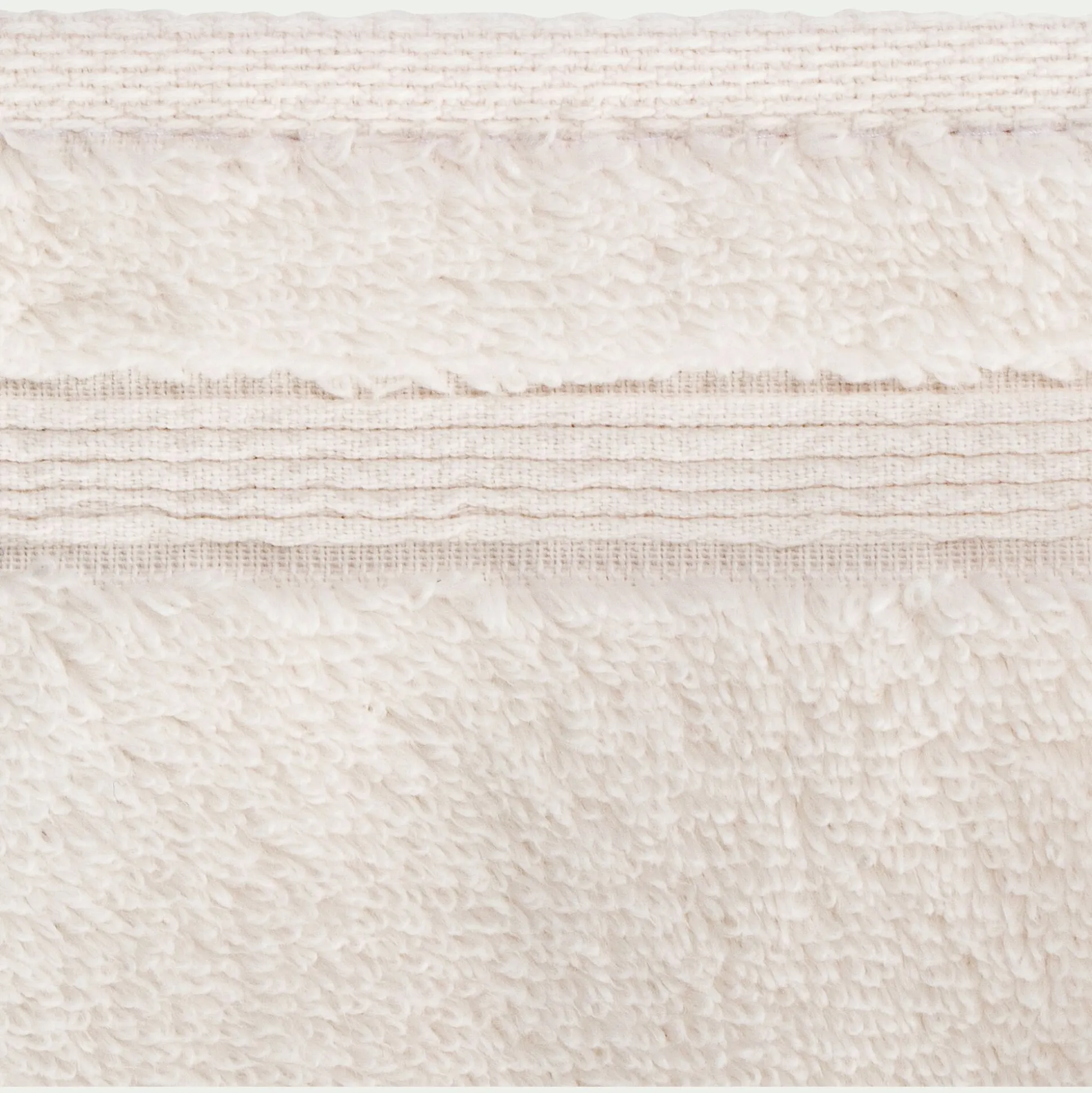 Lot de 2 gants de toilette bouclette en coton - blanc ventoux