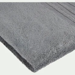 Lot de 2 gants de toilette bouclette en coton - gris anthracite