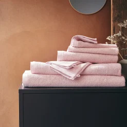 Lot de 2 gants de toilette en coton bio - rose rosa 16x21cm