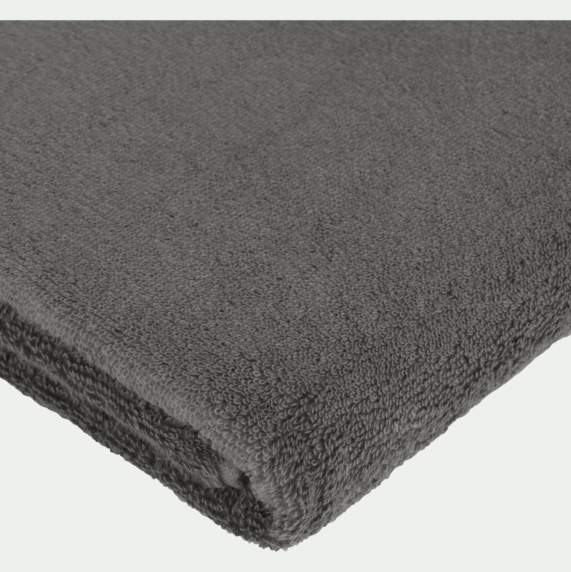 Lot de 2 gants de toilette en coton peigné - gris restanque