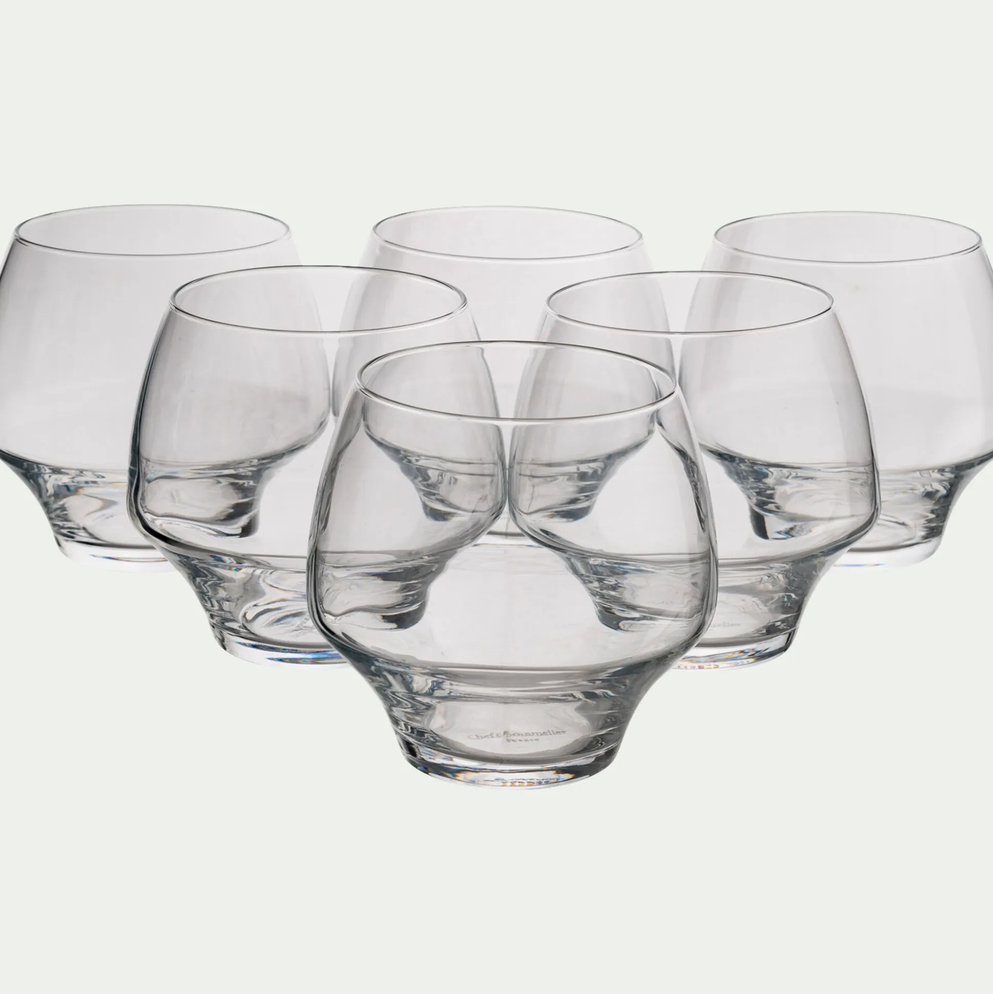 Lot de 6 gobelets en cristallin 38cl - transparent