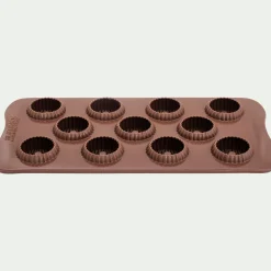 Lot de 11 moules en forme de couronne en silicone platinium - marron