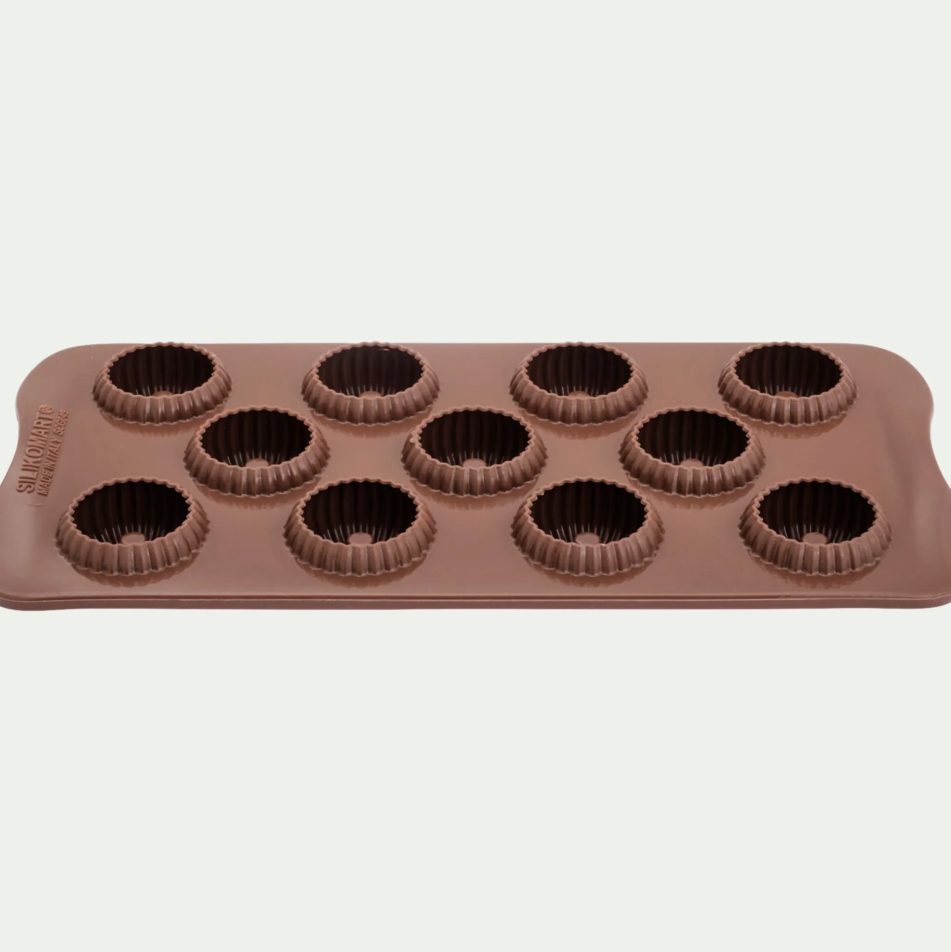 Lot de 11 moules en forme de couronne en silicone platinium - marron