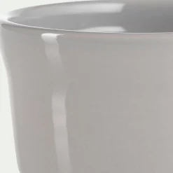 Lot de 4 ramequins en grès D9cm - gris