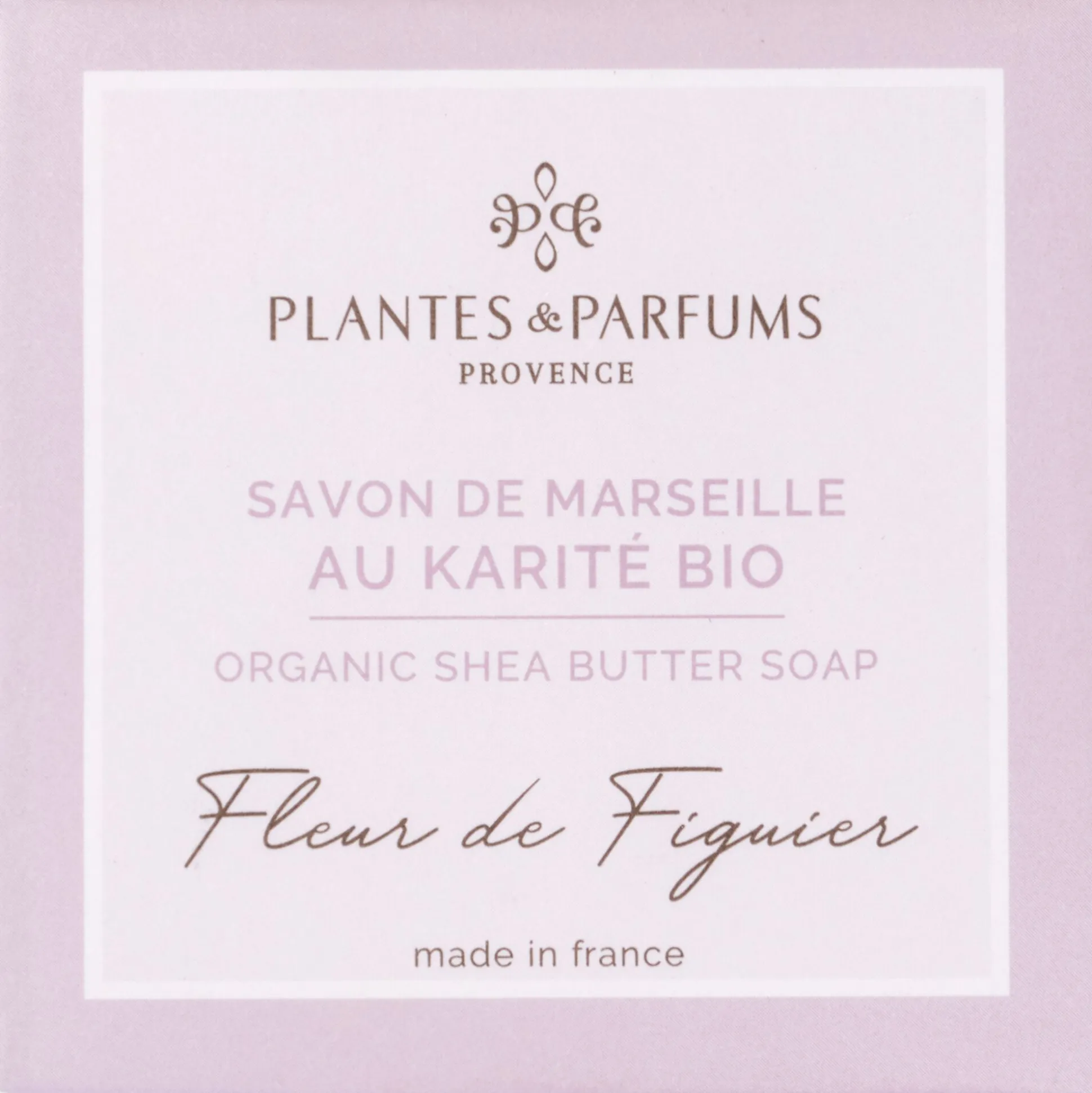 Lot de 2 savons de Marseille au karité bio senteur fleur de figuier 100g