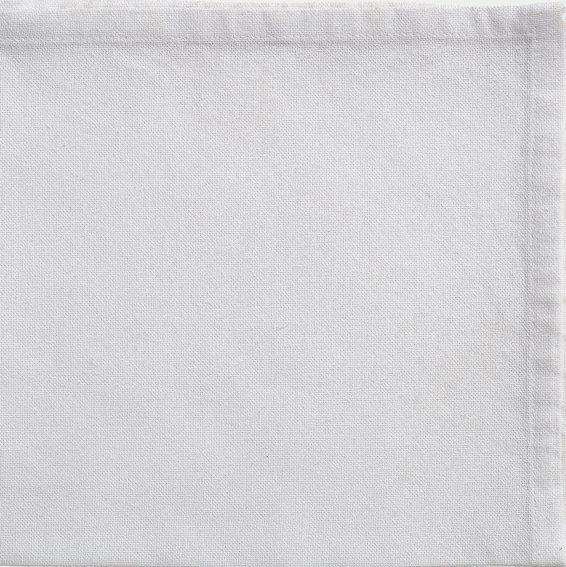 Lot de 4 serviettes de table en coton 41x41cm - blanc