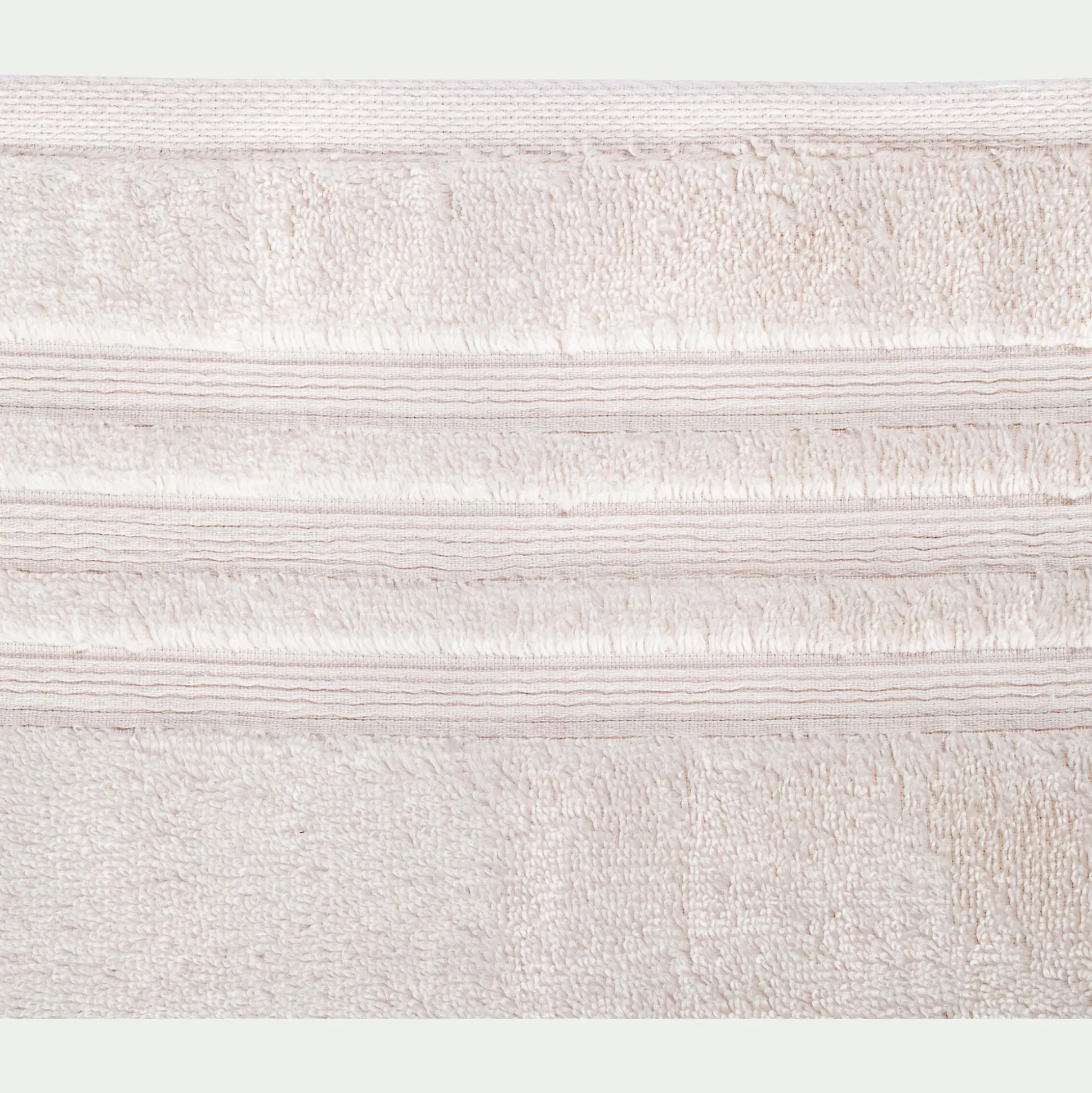 Lot de 2 serviettes invité bouclette en coton - blanc ventoux 30x50cm