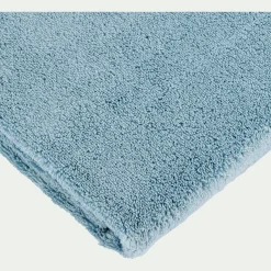 Lot de 2 serviettes invité bouclette en coton - bleu autan 30x50cm