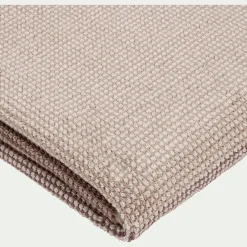 Lot de 2 serviettes invité bouclette jacquard en coton - beige alpilles 30x50cm