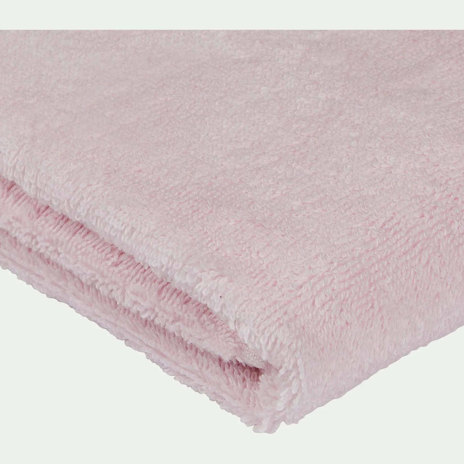 Lot de 2 serviettes invité en coton peigné - rose simo 30x50cm