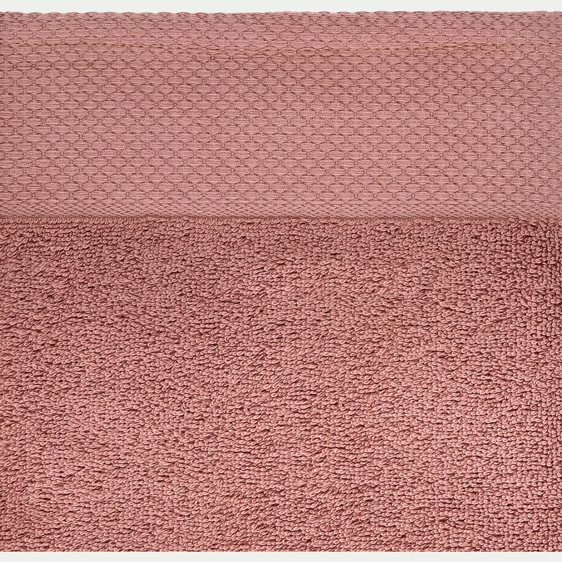 Lot de 2 serviettes invité en coton peigné - brun rhassoul 30x50cm