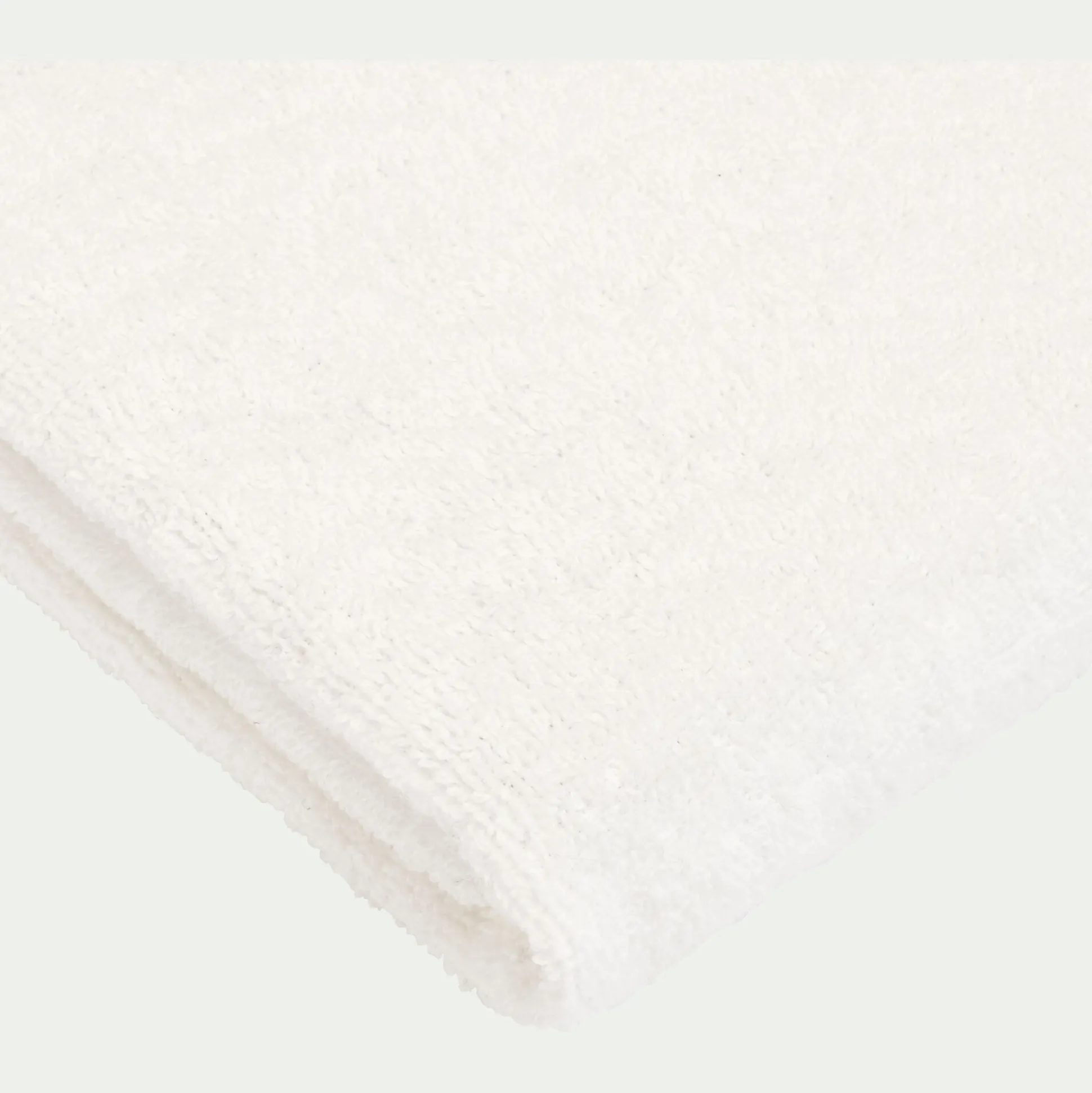 Lot de 2 serviettes invité en coton - blanc ventoux 30x50cm